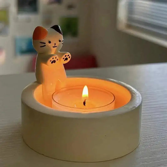 Warm Paws Cat Candle Holder