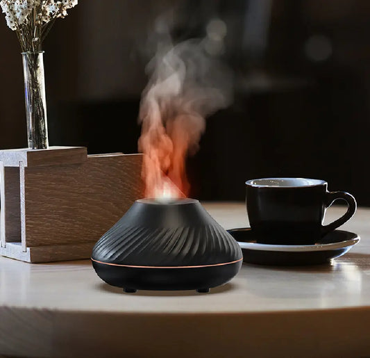 2-in-1 Flame Humidifier w/ Lavender Essential Oil