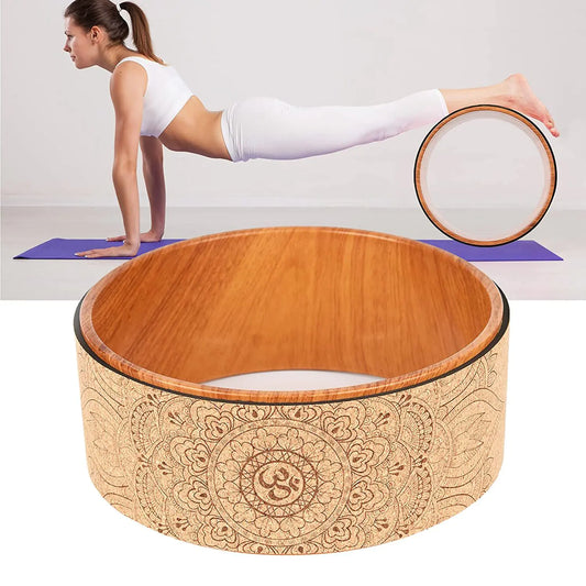 Wooden Cork Back Yoga Wheel