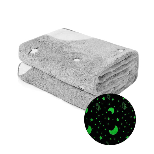 Glow in the Dark Moon and Star Blanket