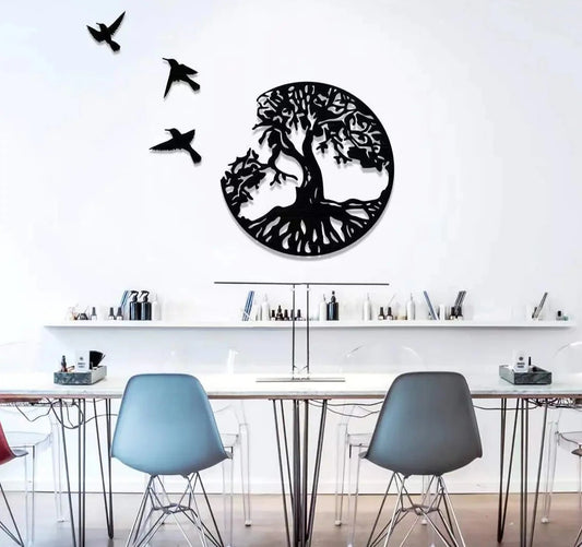 Birds Flying from Tree of Life Wall Art