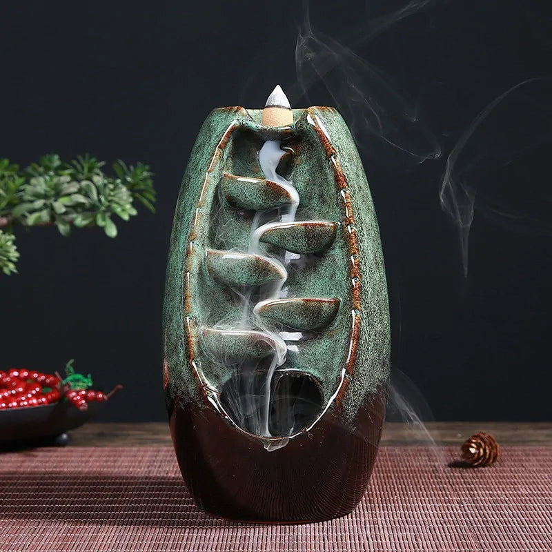 Rustic Waterfall Incense Holder